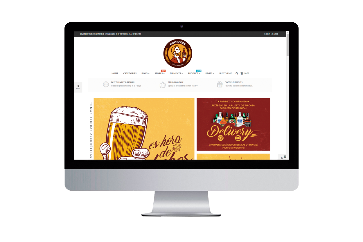 Licorería Choppers — sitio web